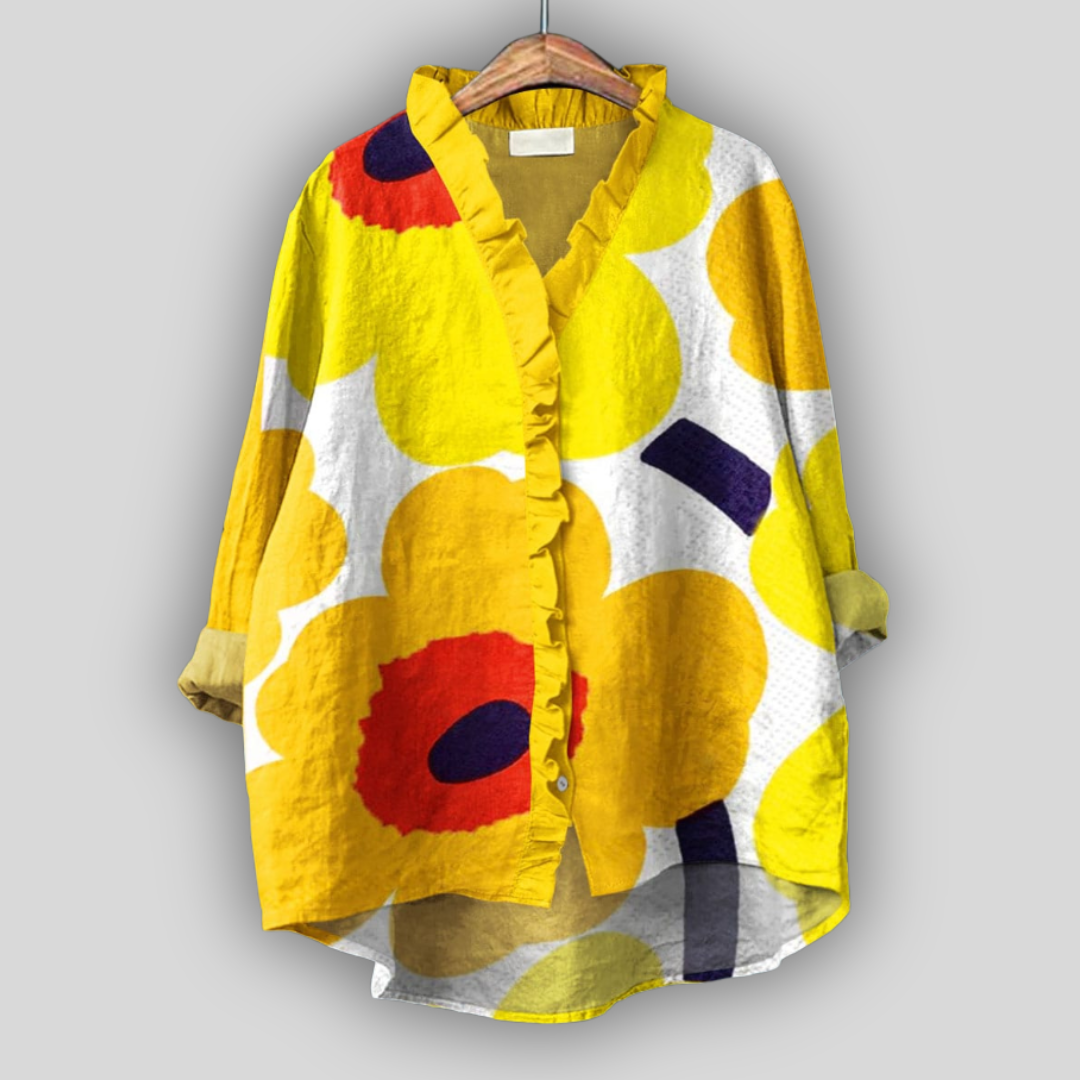 Žemyna™ - Gėlių Lino Bluzonas