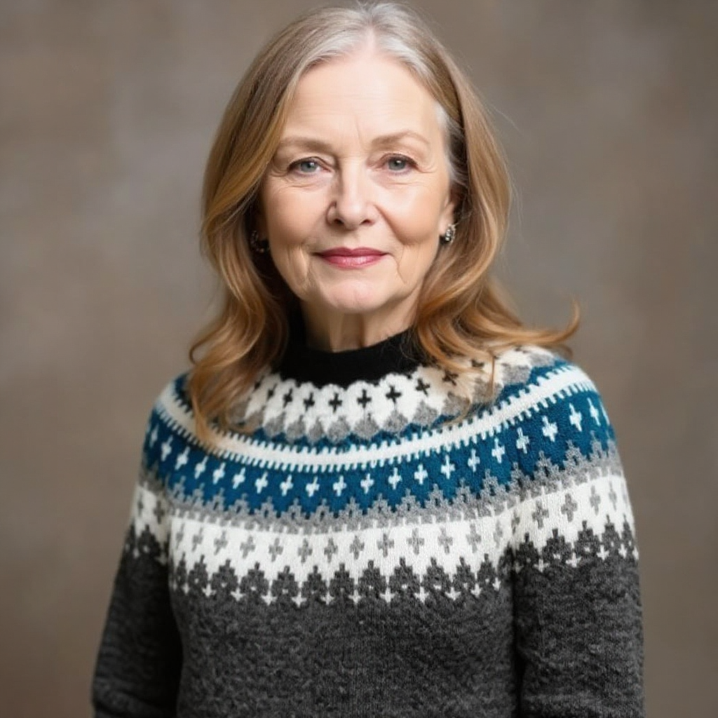 April - Vintažinis salos megztinis