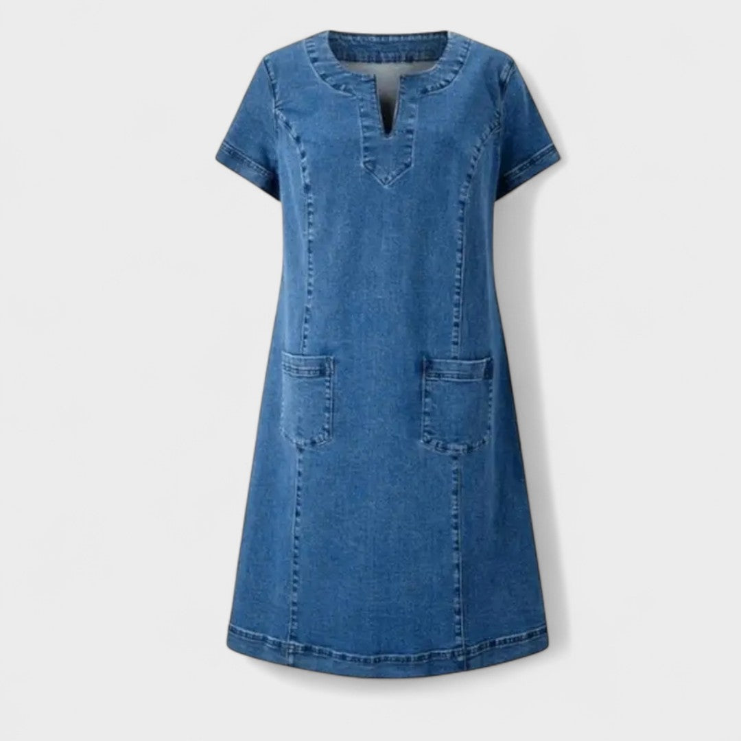 Julia - Minkšto džinsinio suknelė