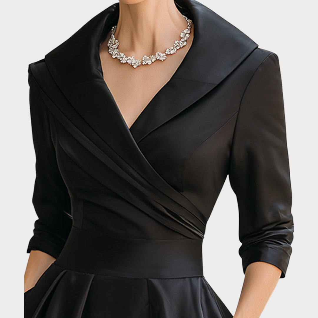 Lina - Midi suknelė iš satino