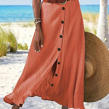 Elzė™ - Permatoma Midi Sijonas su Iškirpte