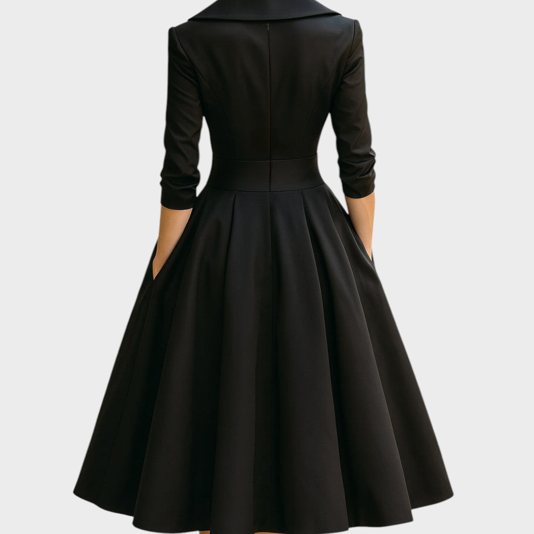 Lina - Midi suknelė iš satino