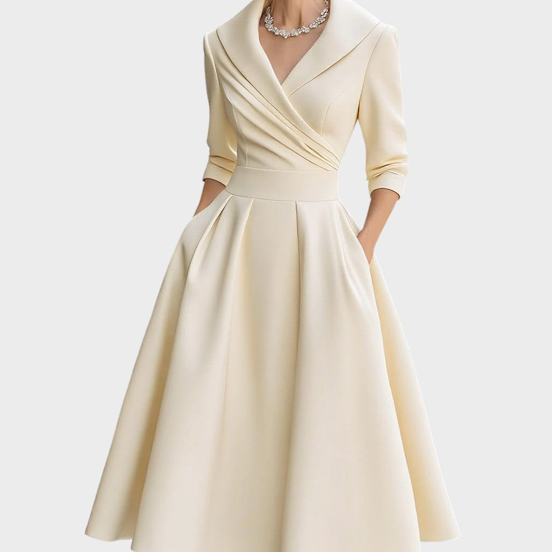 Lina - Midi suknelė iš satino