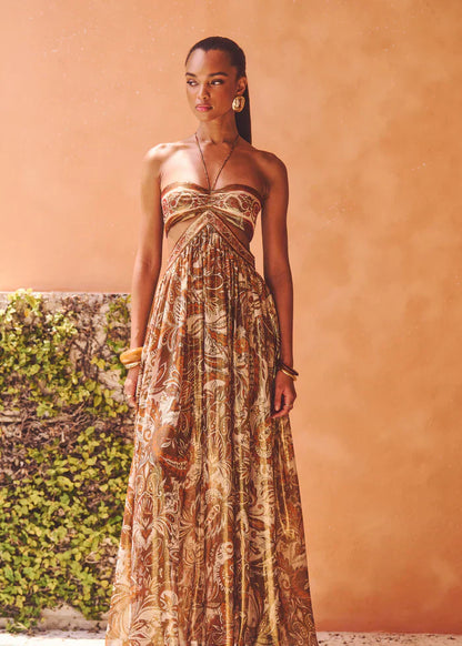 Maxi Suknelė Auksinė Aura