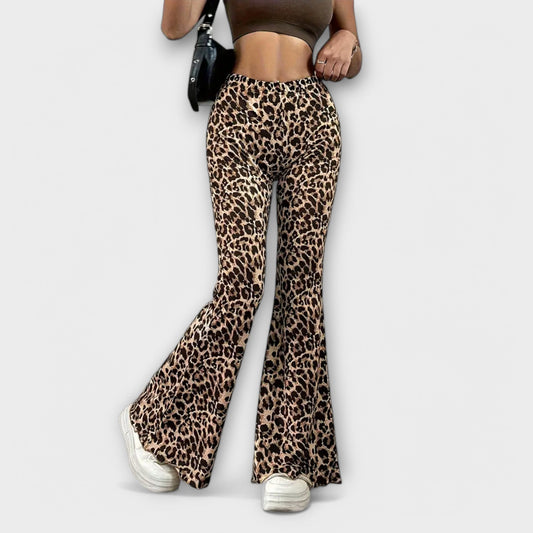 Berenice™ - Bootcut leopardų kelnės