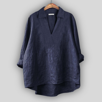 Dovilė™ - Lininė Bluzonė Sidabrinė Elegancija