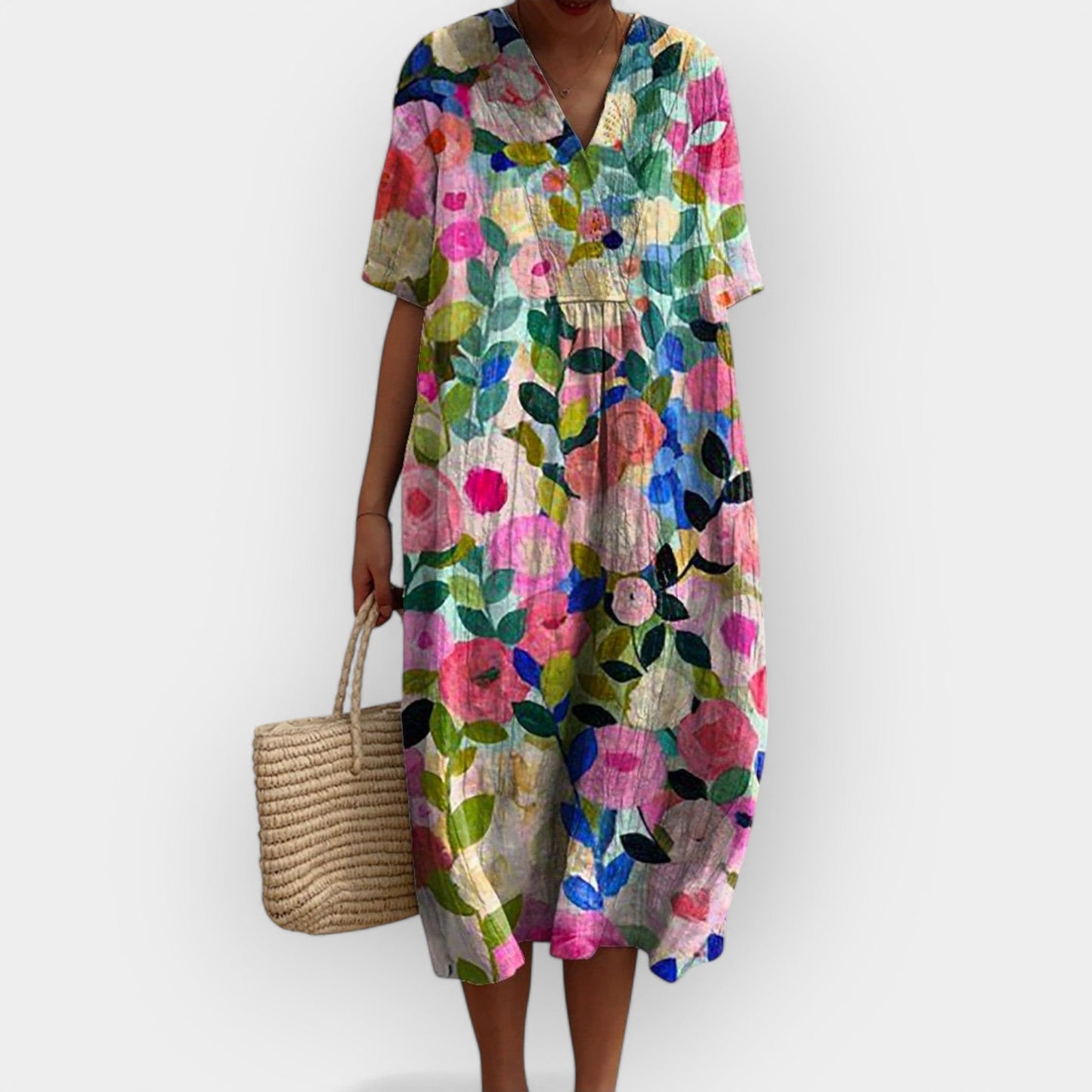 Gėlių Suknelė Vasaros Dienoms