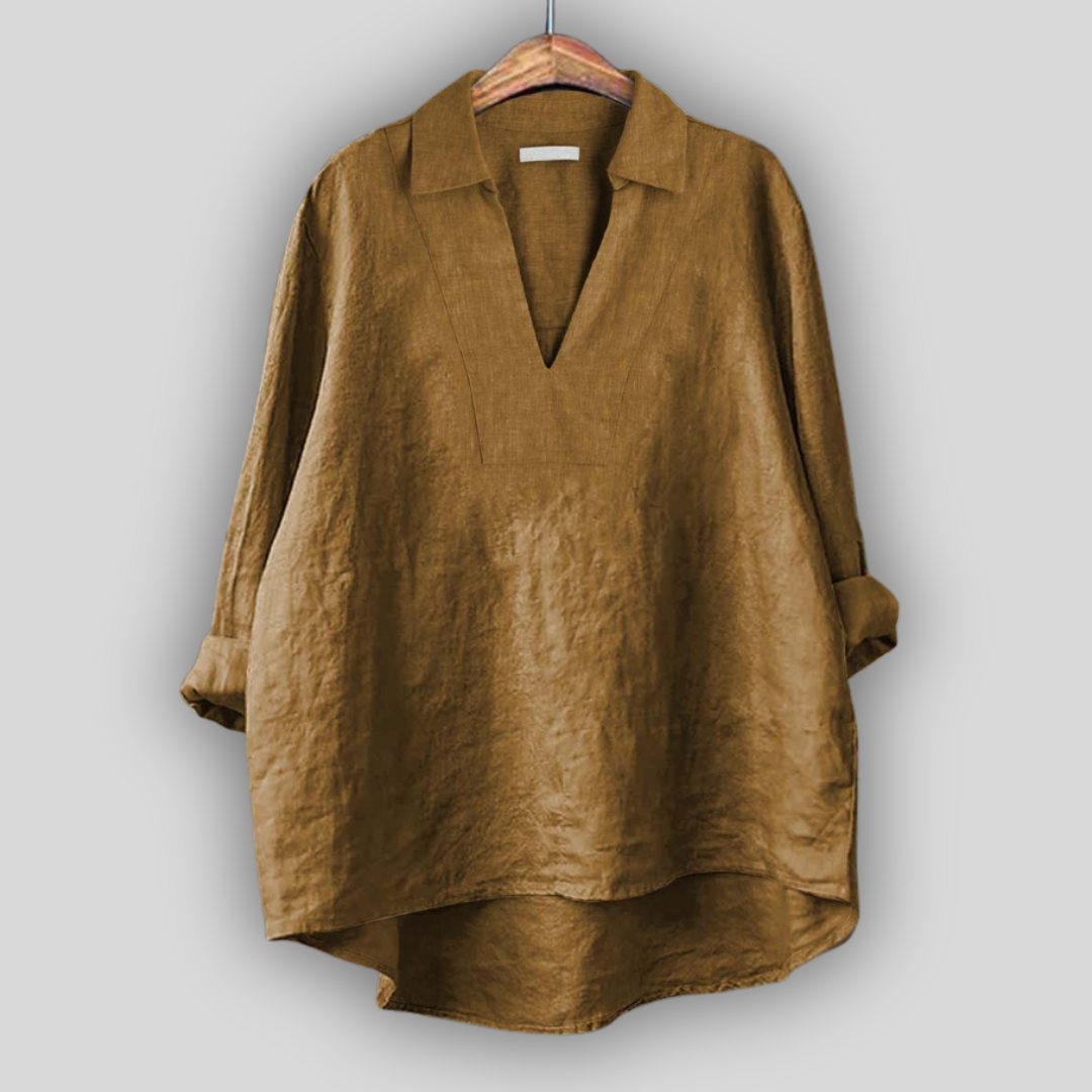 Dovilė™ - Lininė Bluzonė Sidabrinė Elegancija