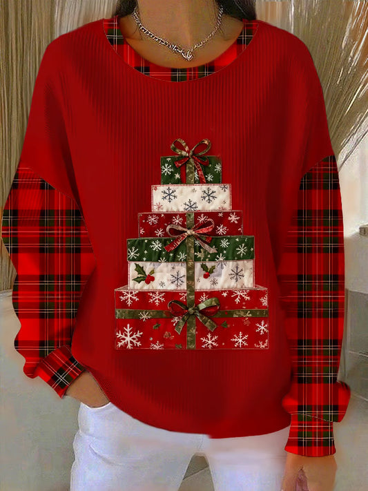 Emma -Kalėdinis megztinis su dovanų raštu