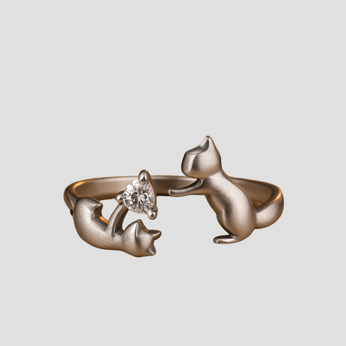 Bowie - Linksmas sidabrinis žiedas