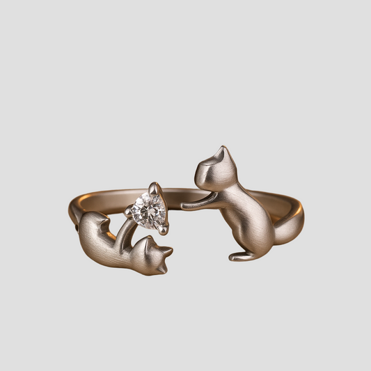 Bowie - Linksmas sidabrinis žiedas