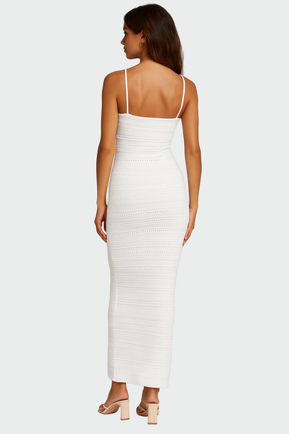 Dina™ - Balta Suknelė Oro Paprastumas