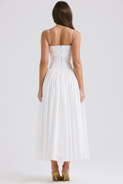 Irena™ - Maxi Suknelė su Plonomis Petnešomis ir Gėlių Raštu