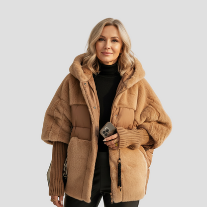 Dominika - Šiltas pūkinis paltas