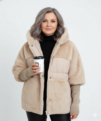 Dominika - Šiltas pūkinis paltas