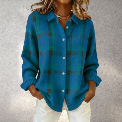 Anna™ – Minkštas Languotas Kardiganas, Retro Stilius