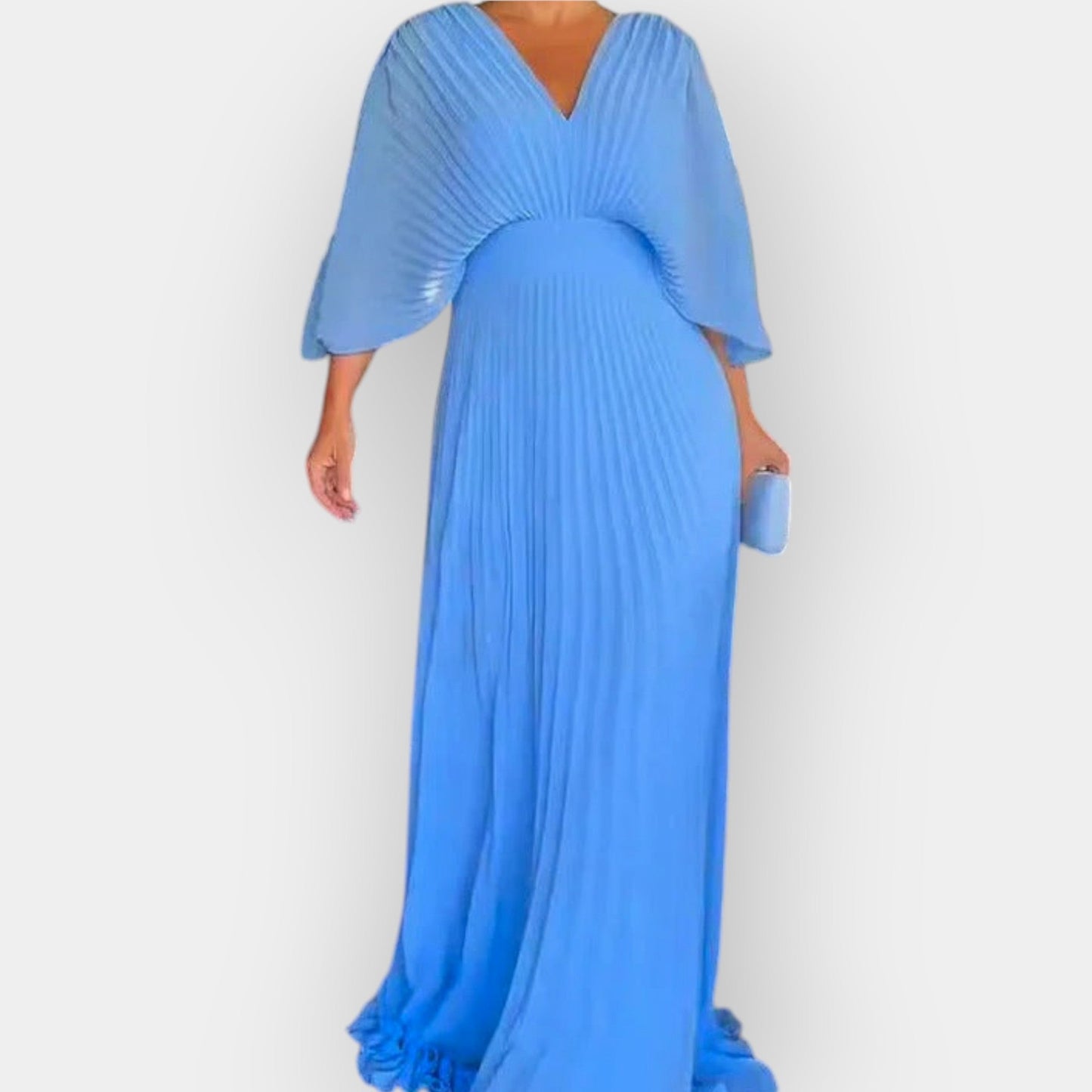 Stilinga Plisuota Suknelė su Elegantiška Linija