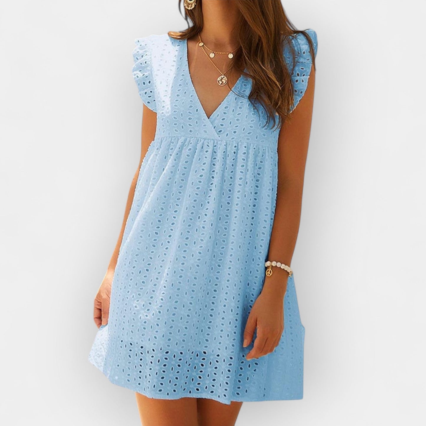 Vasaros Suknelė su Paslėptu Šortuku ir Kišenėmis