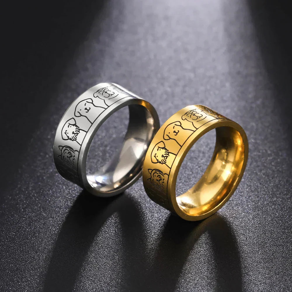 Amora - Platus nerūdijančio plieno žiedas