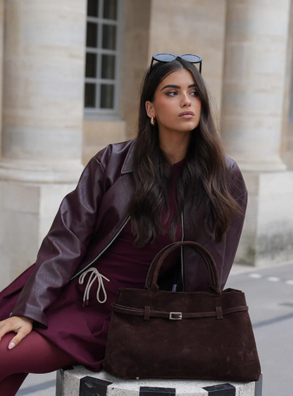 Amalia - Aksominė odinė rankinė