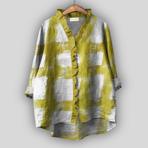 Ugnė™ - Lininė bliusonė su volanais