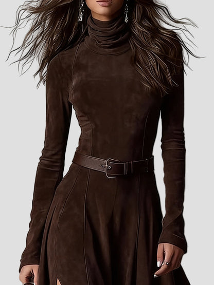 Domitille - Maksimalus nubuko suknelė su apykakle