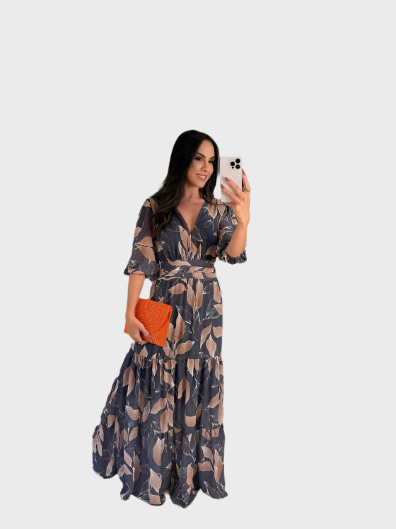 Gėlių Suknelė su Patogumu