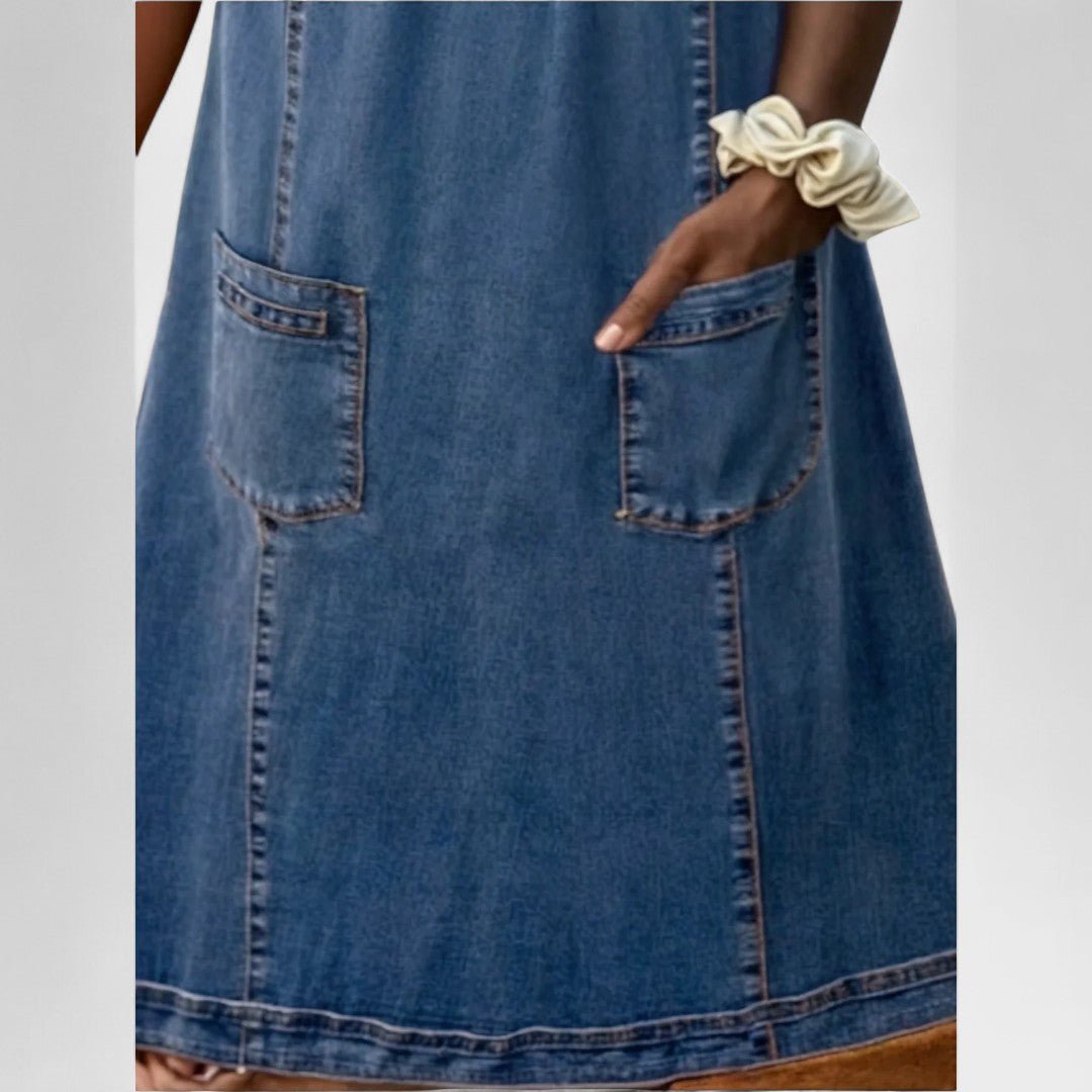 Julia - Minkšto džinsinio suknelė