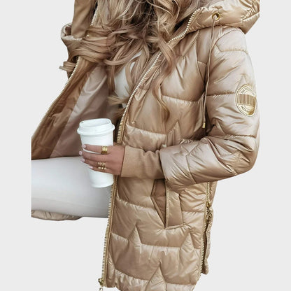 Noelia - Elegantiškas žiemos paltas su gobtuvu ir pamušalu