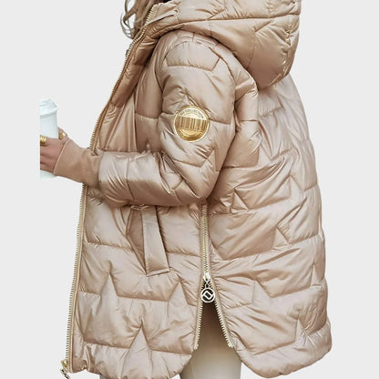 Noelia - Elegantiškas žiemos paltas su gobtuvu ir pamušalu