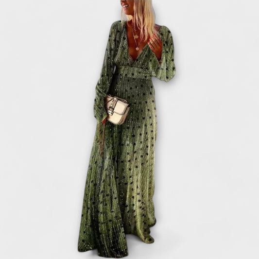 Susana - Ilga suknelė su taškeliais