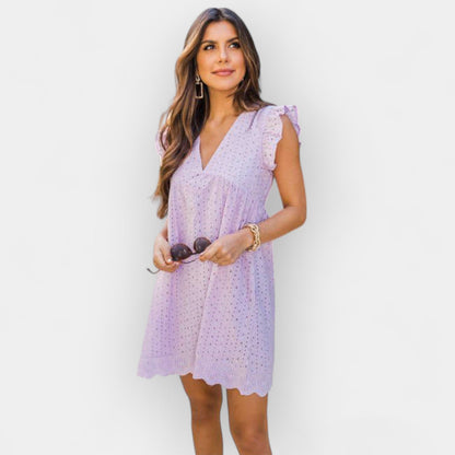 Vasaros Suknelė su Paslėptu Šortuku ir Kišenėmis