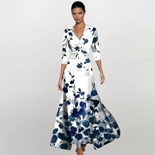 Inês - Elegantiškas moteriškas suknelė su rankovėmis